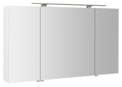 SAPHO - RIWA galérka s LED osvetlením, 3x dvierka, 121x70x17cm, biela lesk (RIW120-0030)
