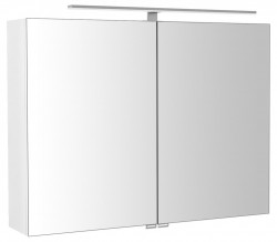 SAPHO - RIWA galérka s LED osvetlením, 81x70x17cm, biela lesk (RIW080-0030)