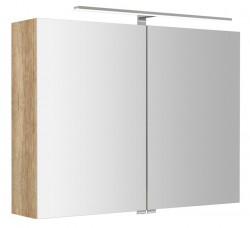 SAPHO - RIWA galérka s LED osvetlením, 81x70x17cm, dub alabama (RIW080-0022)