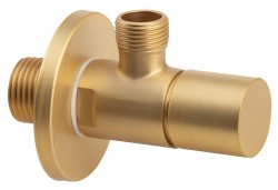 SAPHO - Rohový ventil, guľatý, 1/2'x 3/8', zlato mat (SL019)