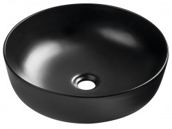 SAPHO - RONDEA keramické umývadlo na dosku priemer 41cm, čierna mat (AR445B)
