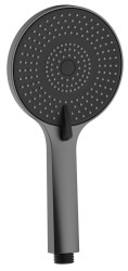 SAPHO - Ručná masážna sprcha, 3 režimy, silikon trysky, priemer 120, ABS/gun metal (SK879GM)