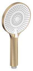 SAPHO - Ručná masážna sprcha, 3 režimy, silikon trysky, priemer 120, ABS/jasné zlato mat (SK879GBL)