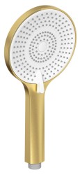 SAPHO - Ručná masážna sprcha, 3 režimy, silikon trysky, priemer 120, ABS/ zlato mat (SK879GB)