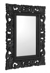 SAPHO - SAMBLUNG zrkadlo v ráme, 60x80cm, čierna (IN128)