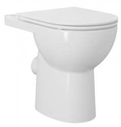 SAPHO - SANIVEX WC kombi misa, zvyšené sedenie, Rimless, 63,5x35,5cm, spodný/zadný odpad, biela (PC108-111)