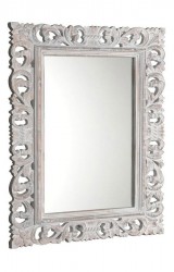 SAPHO - SCULE zrkadlo v ráme, 70x100cm biela (IN171)