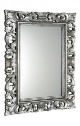 SAPHO - SCULE zrkadlo v ráme, 70x100cm, strieborná Antique (IN156)