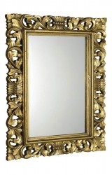 SAPHO - SCULE zrkadlo v ráme, 70x100cm, zlatá Antique (IN163)