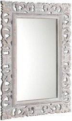 SAPHO - SCULE zrkadlo v ráme, 80x120cm, bila Antique (IN324)