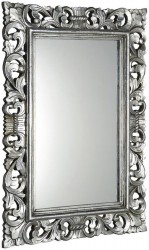 SAPHO - SCULE zrkadlo v ráme, 80x120cm, strieborná (IN308)