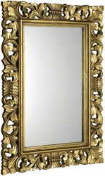 SAPHO - SCULE zrkadlo v ráme, 80x120cm, zlatá (IN316)