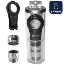 SAPHO - SET redukcia pre sprchovú hadicu 6 l/min, perlátor 6 l/min, vonkajší závit M24x1 a kľúč, chróm (SETL6)