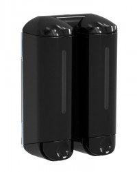SAPHO - SHOWER MEDIUM dvojitý dávkovač tekutého mydla 2x250ml, čierna (A94803)