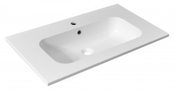 SAPHO - SIDRA umývadlo, liaty mramor, 81x46cm, bielá (SD081)