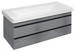 SAPHO - SITIA umývadlová skrinka 101,4x50x44,2cm, 2x zásuvka, dub strieborný (SI105-1111)