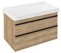 SAPHO - SITIA umývadlová skrinka 75,6x50x44,2cm, 2x zásuvka, dub Alabama (SI080-2222)