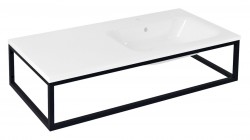 SAPHO - SKA konzola pod umývadlo/dosku, 100x22x51cm, čierna mat (SKA810)