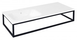 SAPHO - SKA konzola pod umývadlo/dosku, 119,7x22x51cm, čierna mat (SKA820)