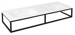 SAPHO - SKA konzola pod umývadlo/dosku, 140x22x51cm, čierna mat (SKA840)