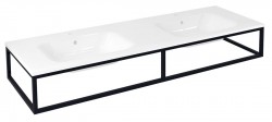 SAPHO - SKA konzola pod umývadlo/dosku, 160x22x51cm, čierna mat (SKA860)