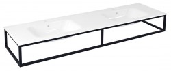 SAPHO - SKA konzola pod umývadlo/dosku, 180x22x51cm, čierna mat (SKA880)