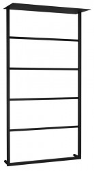 SAPHO - SKA nástenný držiak uterákov s policou 604x1184x252, čierna mat (SKA702)