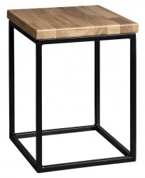 SAPHO - SKA Stolička 30x41x30cm (SKA401), čierna mat/dub (SKA190)