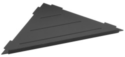 SAPHO - SMART rohová polička do škár 210x15x210, čierna mat (XJ615B)