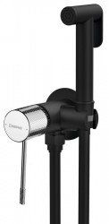 SAPHO - SOLARIS podomietková bidetová batéria so Stop sprškou, guľaty, čierna mat/chróm (WD040BC)