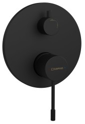 SAPHO - SOLARIS podomietková sprchová batéria, 2 výstupy, čierna mat (WD042B)