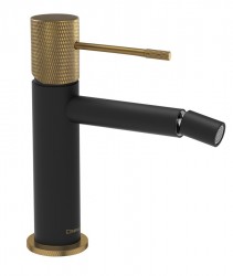 SAPHO - SOLARIS stojánkova bidetová batéria, čierna/zlato mat (WD003G)