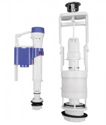 SAPHO - Splachovacia súprava s DUAL tlačidlom, spodné napúšťanie 1/2