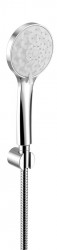 SAPHO - Sprchová súprava, 4 sprchovacie režimy, silikónové trysky, pevný držiak, hadica 1500, chróm (1204-61)
