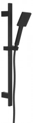 SAPHO - Sprchová súprava hranatá, posuvný držiak 700, čierna matná (SC615)