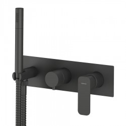 SAPHO - SPY podom. sprch./vaňová batéria, ručná sprcha, 2 výstupy, čierna matná (PY52/15)