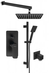 SAPHO - SPY podomietková sprchová súprava s pákovou batériou, 2 výstupy, čierna mat (PY42/15-02)