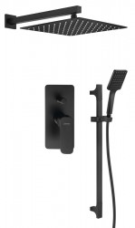 SAPHO - SPY podomietková sprchová súprava s pákovou batériou, 2 výstupy, čierna mat (PY42/15-04)