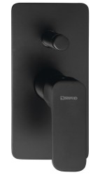 SAPHO - SPY podomítková sprchová baterie, 2 výstupy, černá mat (PY42/15)