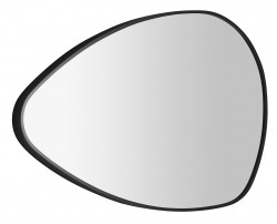 SAPHO - STEN zrkadlo v ráme 80x51cm, čierna mat (NA380)