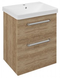 SAPHO - THEIA Umývadlová skrinka 56,4x70x44,2cm, 2x zásuvka, dub Alabama (TH060-2222)