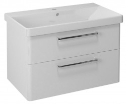 SAPHO - THEIA umývadlová skrinka 75,6x50x44,2cm, 2x zásuvka, biela (TH080-3030)