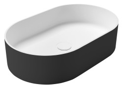 SAPHO - THIN umývadlo na dosku, Rockstone, 55x35cm, biela mat/carina (WN205-41)