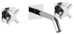 SAPHO - TRAX podomietková trojprvková umývadlová batéria, chróm (652)