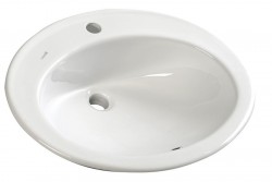 SAPHO - TROPICO Keramické umývadlo 58x46cm, zápustné, biela (TP230)