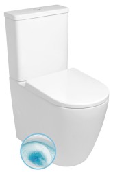 SAPHO - TURKU kombi WC, Vortex Rimless, spodný/zadný odpad, biela (PC104V)