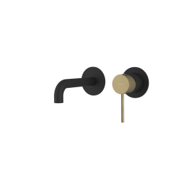 SAPHO - ULTRAMIX 2-prvková podomietková umývadlová batéria, hubica 15cm, čierná mat/zlato mat (UT118BG)