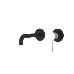 SAPHO - ULTRAMIX 2-prvková podomietková umývadlová batéria, hubica 20cm, čierná mat/chróm (UT018BC)
