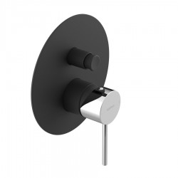 SAPHO - ULTRAMIX podomietková sprchová batéria, 2 výstup, čierná mat/chróm (UT042BC)