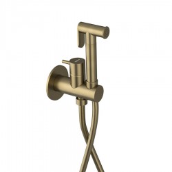 SAPHO - ULTRAMIX podomítková bidetová baterie se Stop sprškou, kulatá, zlato mat (UT013G)